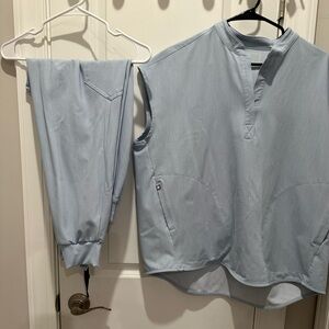 Light Blue Rafaela Top and jogger pants high rise